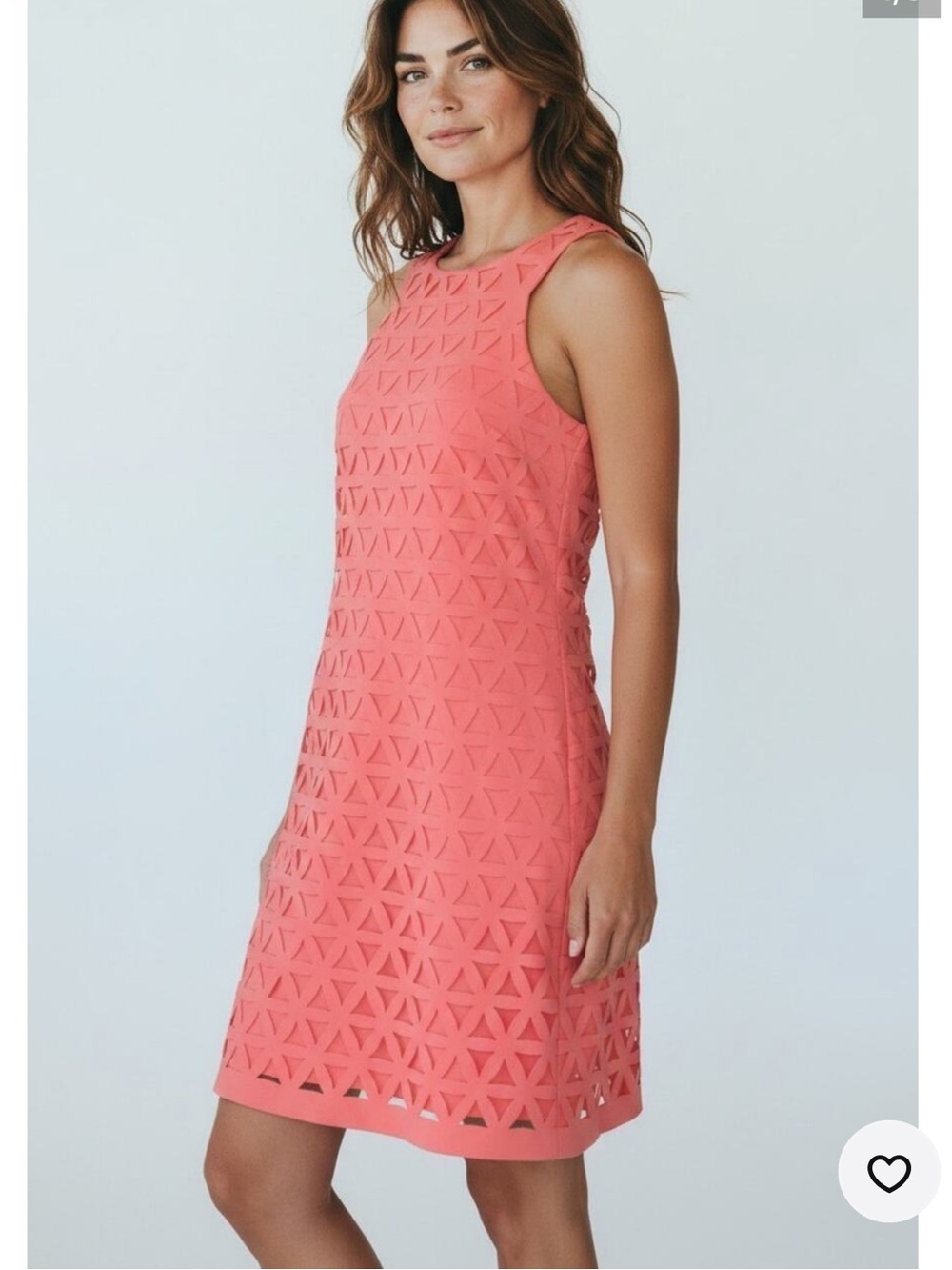Lilly Pulitzer Women's Pink Sun Ray Daisy Laser Cut Shift Dress